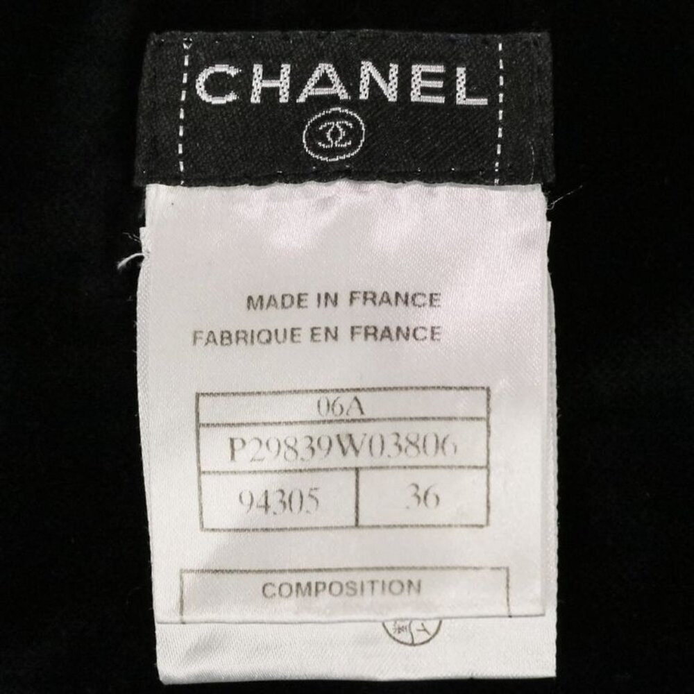 Chanel Tweed Coat with Scarf 36 Black - Picture 14 of 16
